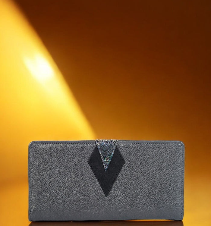 Antoinette Ameska Compagnon IBIZA Gris Métallisé/Paillette Noir