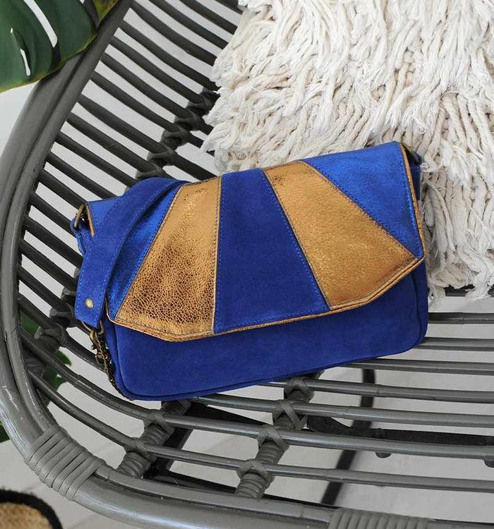 Antoinette Ameska Petit Sac AVOLA Bleu Indigo/Bronze