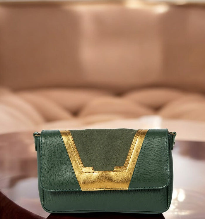 Antoinette Ameska Petit Sac TOKYO Vert Forêt/Bronze
