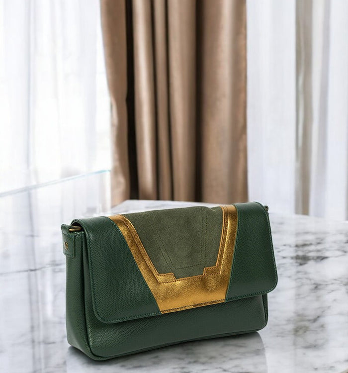 antoinette ameska Petit Sac TOKYO Vert Forêt/Bronze