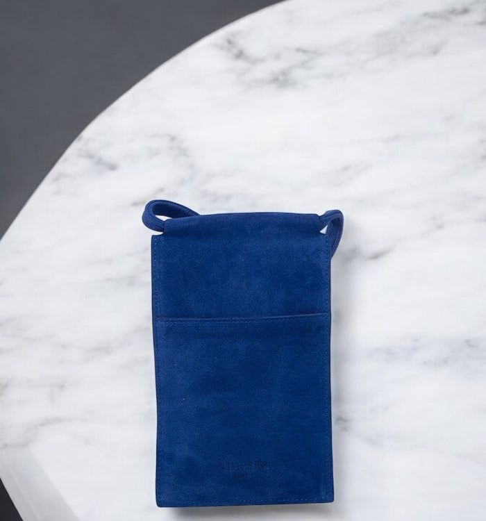 Antoinette Ameska Pochette Téléphone TEMARA Bleu Electrique/Or