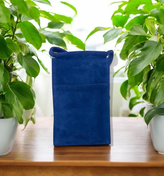 Antoinette Ameska Pochette Téléphone TEMARA Bleu Paillette/argent