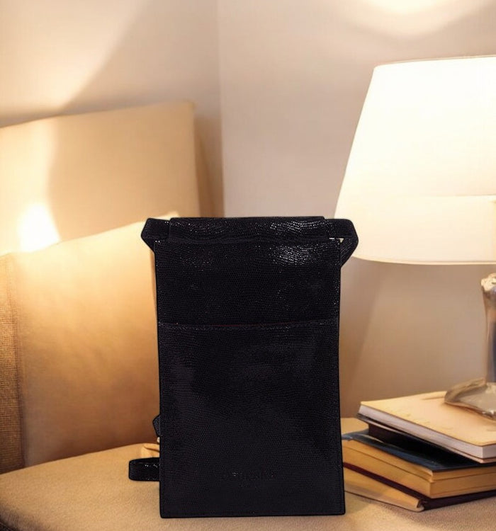 Antoinette Ameska Pochette Téléphone TEMARA Craquelé Cuivré/camel