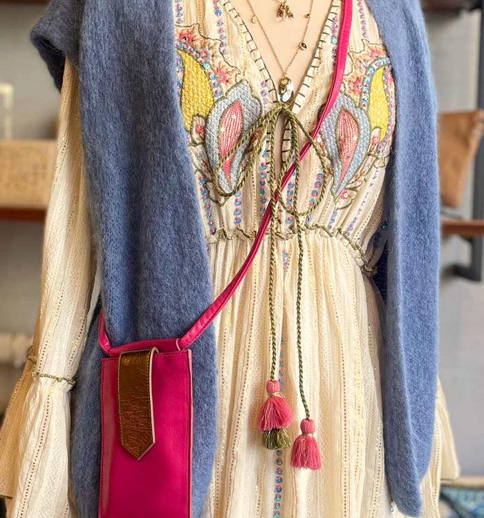 Antoinette Ameska Pochette Téléphone TEMARA Fuchsia