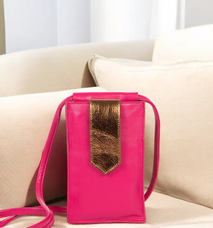 Antoinette Ameska Pochette Téléphone TEMARA Fuchsia