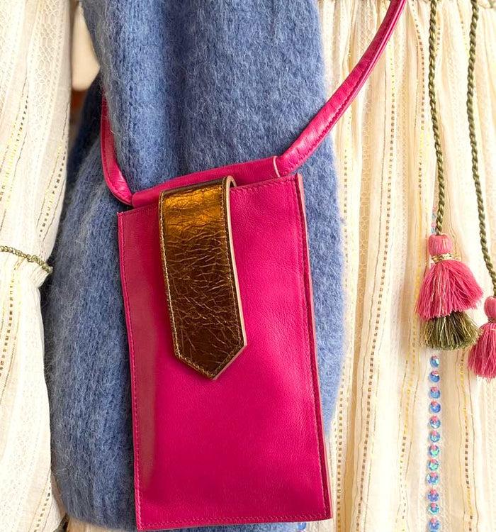 Antoinette Ameska Pochette Téléphone TEMARA Fuchsia