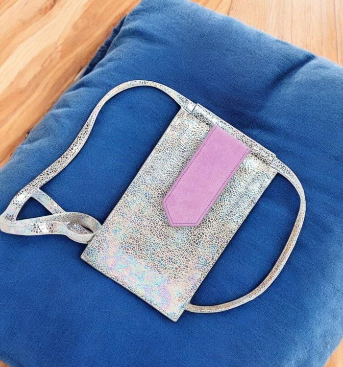 antoinette ameska Pochette Téléphone TEMARA Holo Blanc