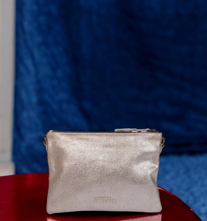 Antoinette Ameska Pochette ZANZIBAR Argent/Paillette Argent