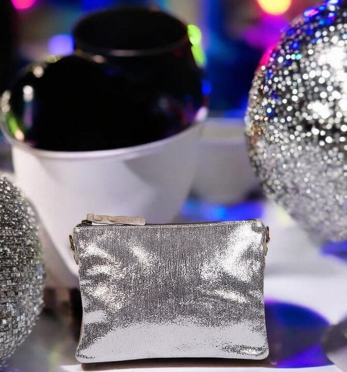 Antoinette Ameska Pochette ZANZIBAR Argent/Paillette Argent