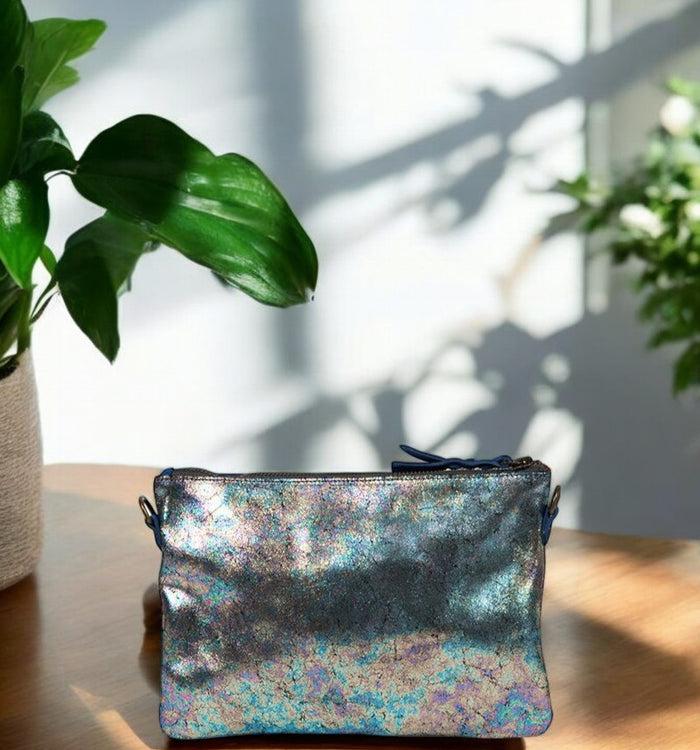 antoinette ameska Pochette ZANZIBAR Bleu Électrique/Hologramme