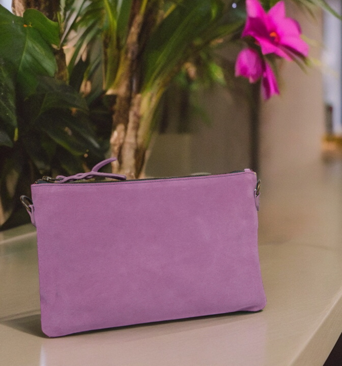 antoinette ameska Pochette ZANZIBAR Parme/Paillette Argent