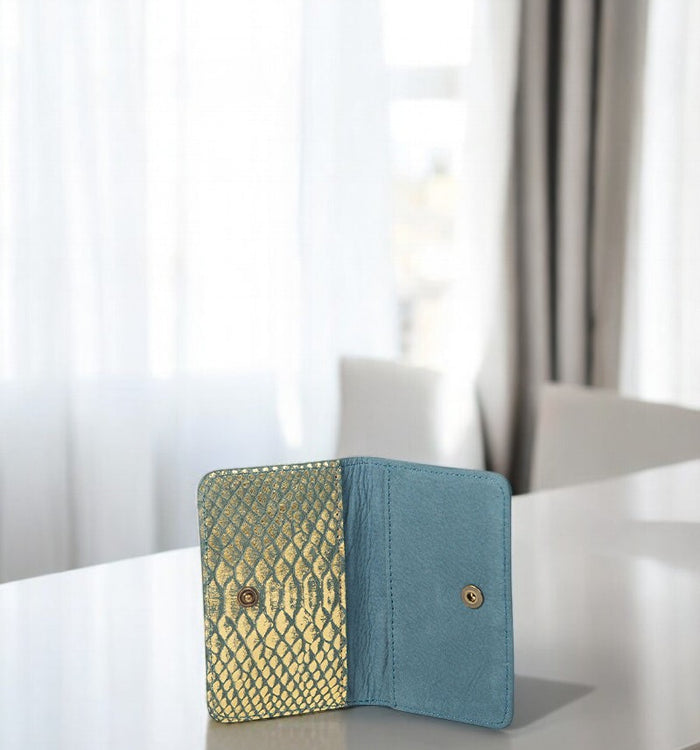 Antoinette Ameska Porte-carte BILBAO Bleu Denim/Python