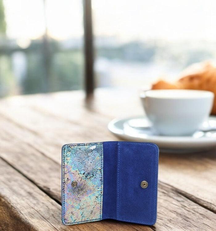 Antoinette Ameska Porte-carte BILBAO Bleu Electrique/Holo