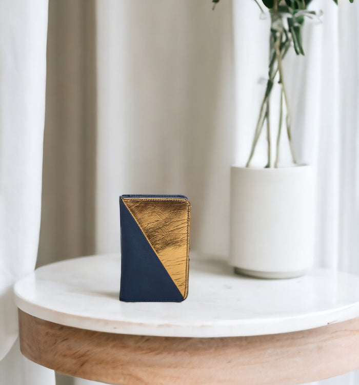 Antoinette Ameska Porte-carte BILBAO Bleu Foncé/Bronze