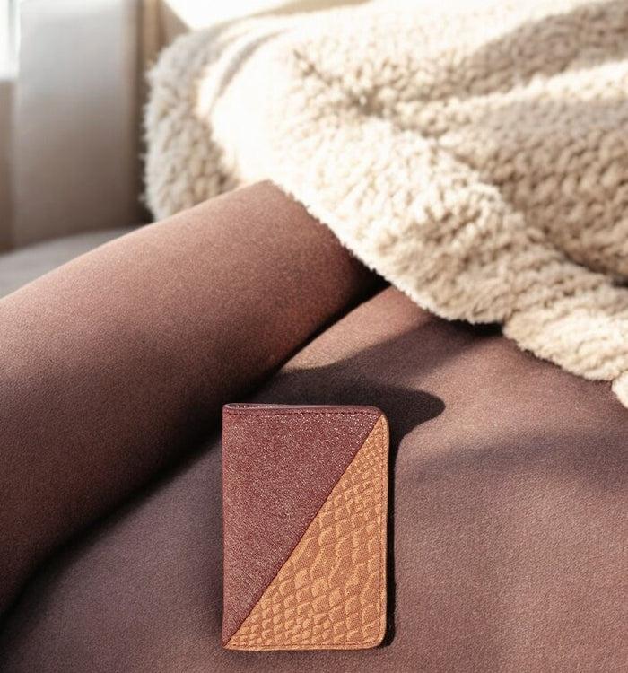 Antoinette Ameska Porte-carte BILBAO Bordeaux/ Rose Python