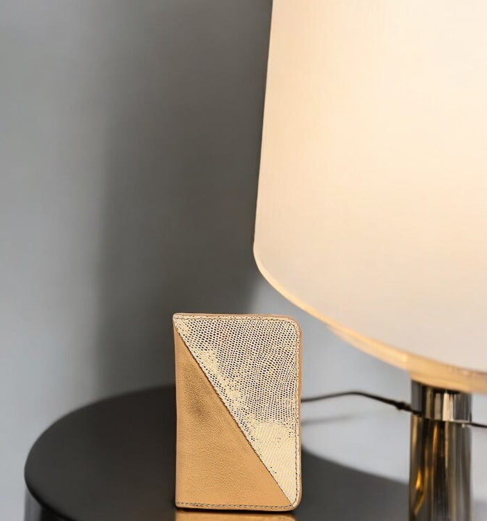 Antoinette Ameska Porte-carte BILBAO Doré/Lézard Or