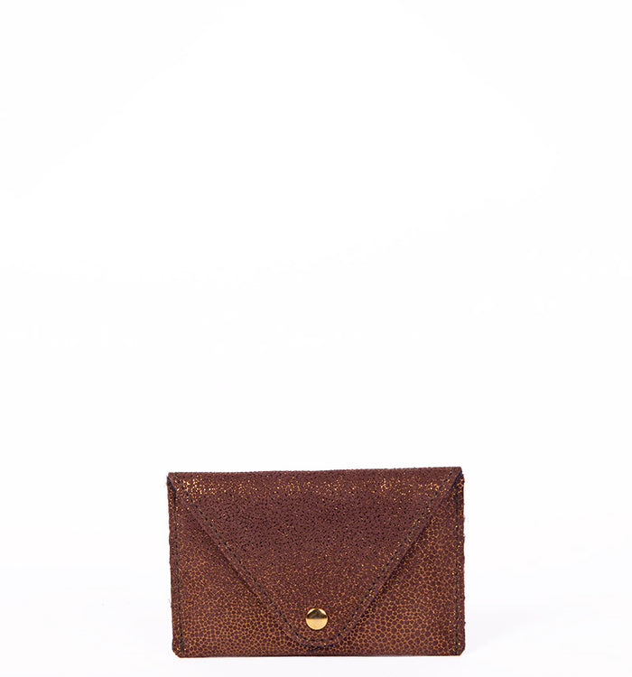 antoinette ameska Porte-carte FLORENCE Bordeaux Lézard Bronze