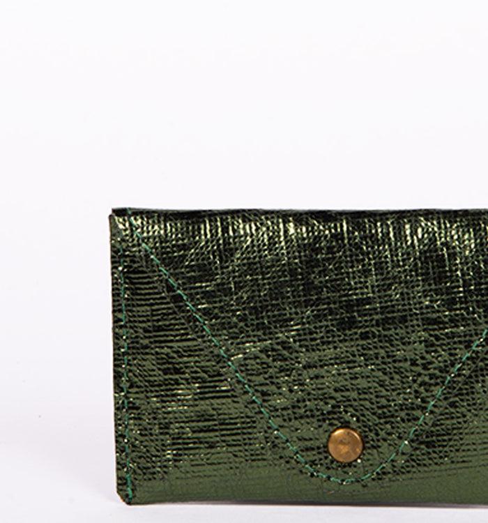 Antoinette Ameska Porte-carte FLORENCE Craquelé Vert