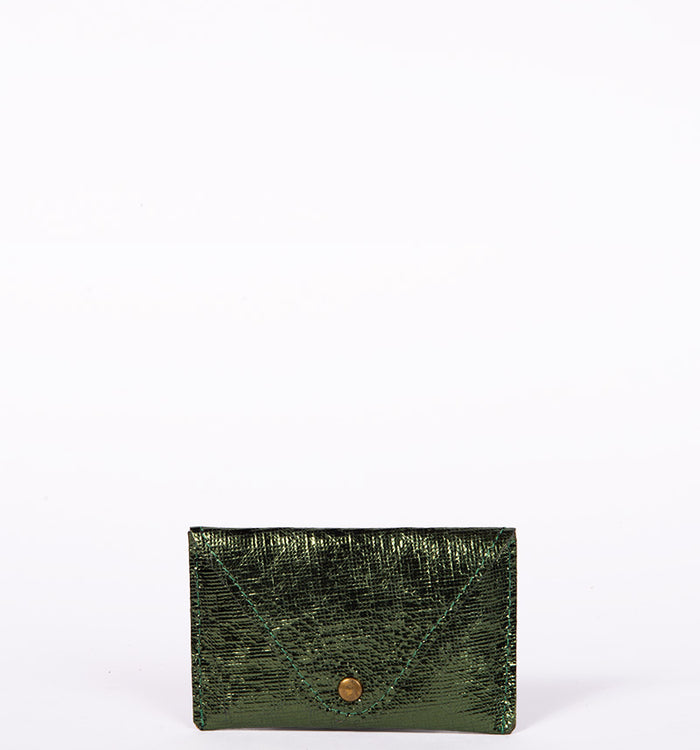 antoinette ameska Porte-carte FLORENCE Craquelé Vert