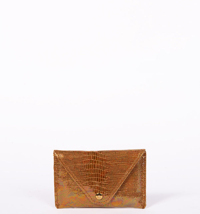 antoinette ameska Porte-carte FLORENCE Hologramme Moutarde