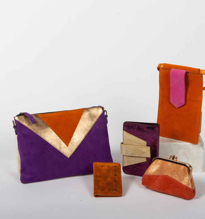 Antoinette Ameska Porte-carte NEVADA Agrume Paillette