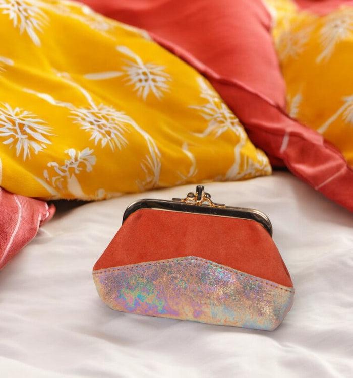 antoinette ameska Porte-Monnaie CAPRI Agrume/Holo Rose