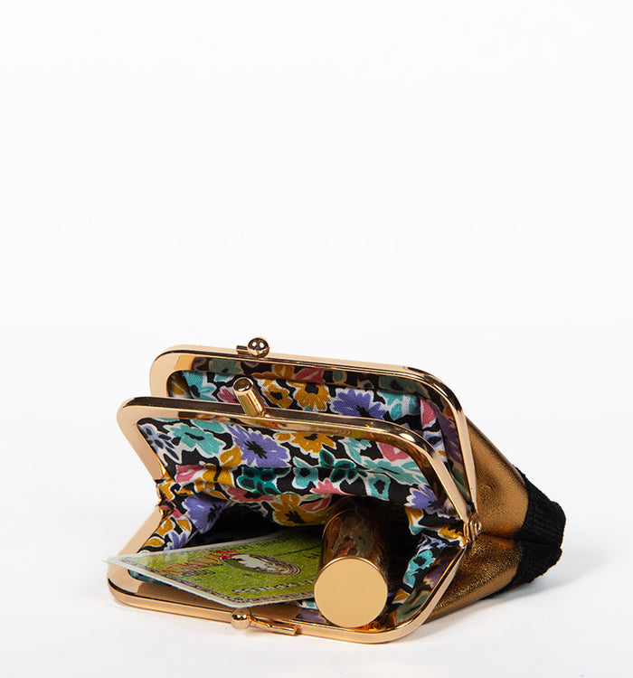 Antoinette Ameska Porte-Monnaie CAPRI Bronze/Fuchsia Paillette