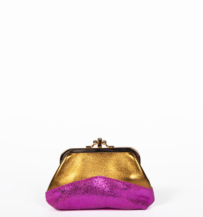 antoinette ameska Porte-Monnaie CAPRI Bronze/Fuchsia Paillette