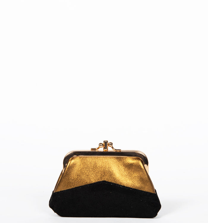 antoinette ameska Porte-Monnaie CAPRI Bronze/Lézard Noir