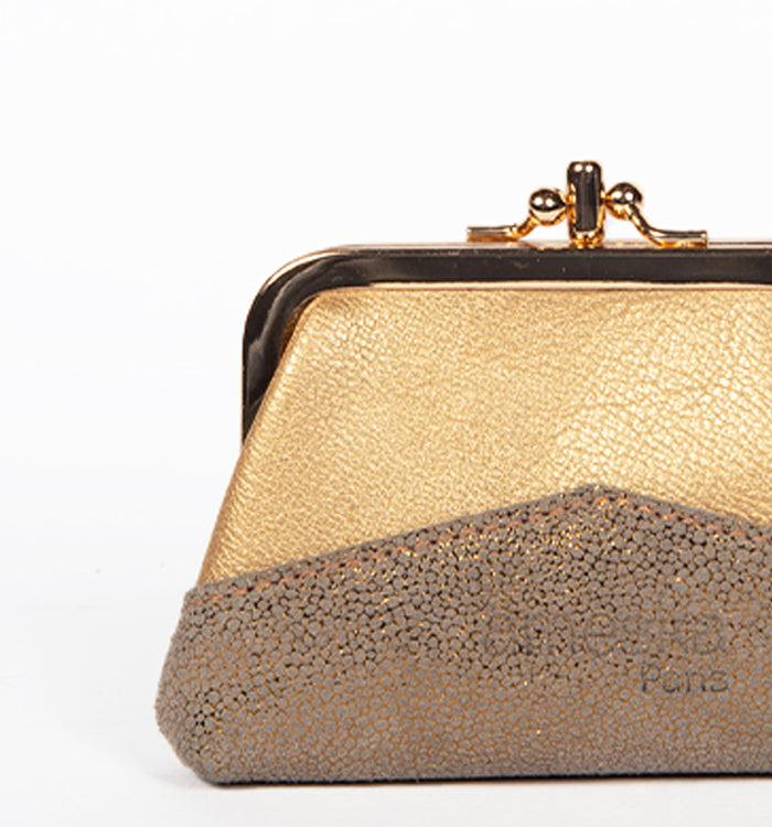 Antoinette Ameska Porte-Monnaie CAPRI Bronze/Lézard Taupe