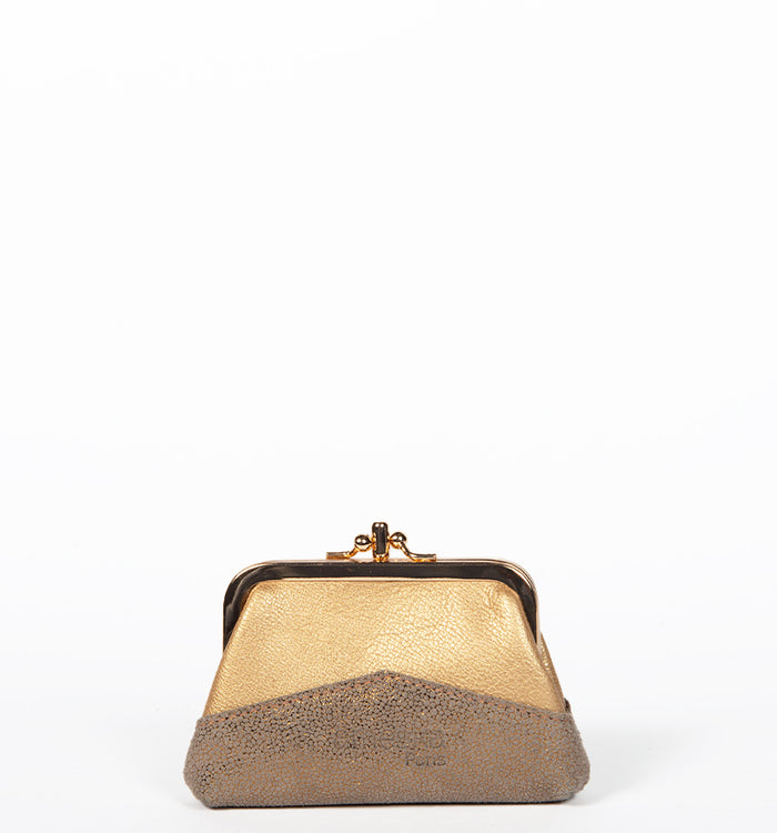 Antoinette Ameska Porte-Monnaie CAPRI Bronze/Lézard Taupe