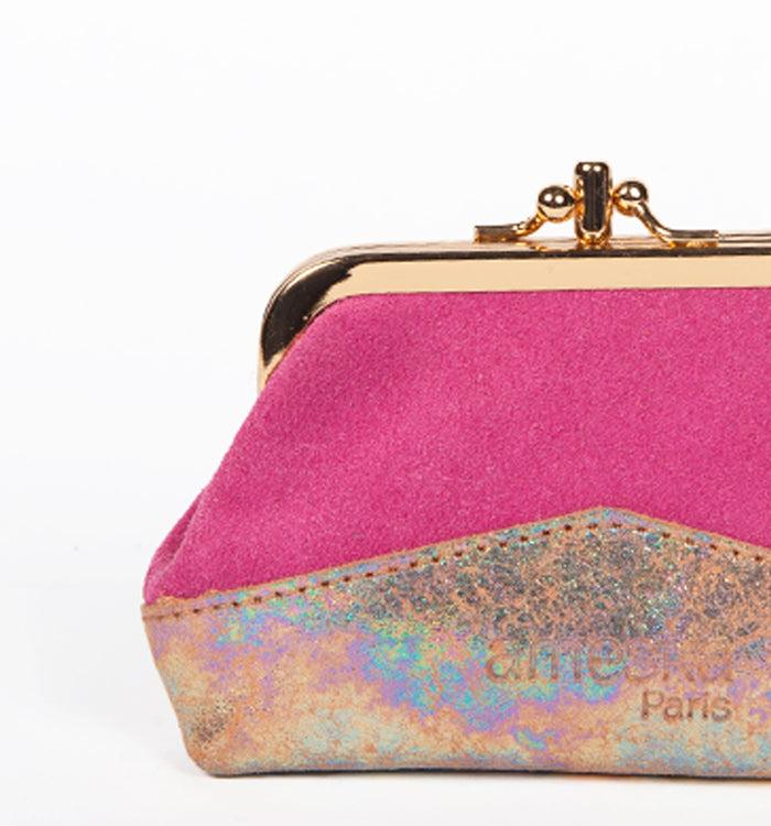 Antoinette Ameska Porte-Monnaie CAPRI Fuchsia/Holo Rose