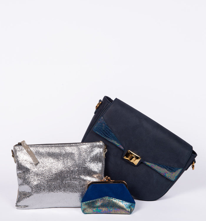 Antoinette Ameska Porte-Monnaie CAPRI Indigo/Python Bleu