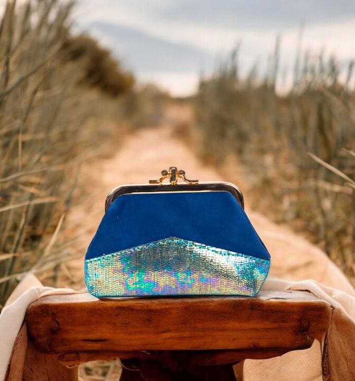 antoinette ameska Porte-Monnaie CAPRI Indigo/Python Bleu