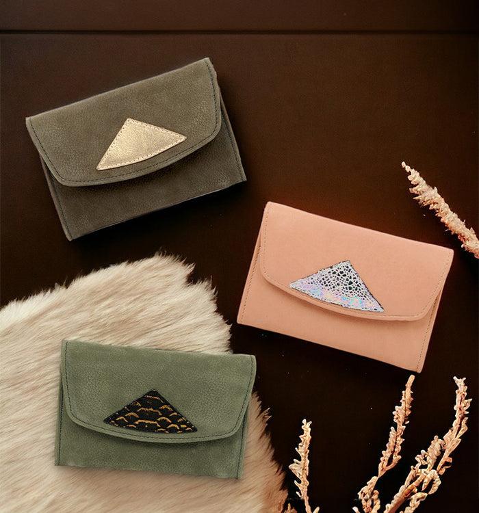 Antoinette Ameska Porte-Monnaie CHICAGO Rose/Holo Blanc