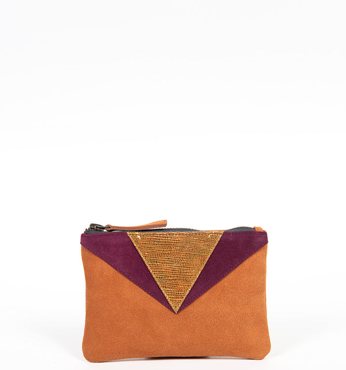 antoinette ameska Porte-Monnaie KHEOPS Cannelle/Moutarde Hologramme