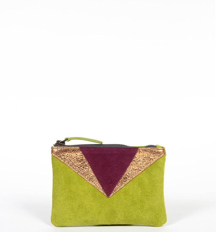 antoinette ameska Porte-Monnaie KHEOPS Vert Anis/Prune