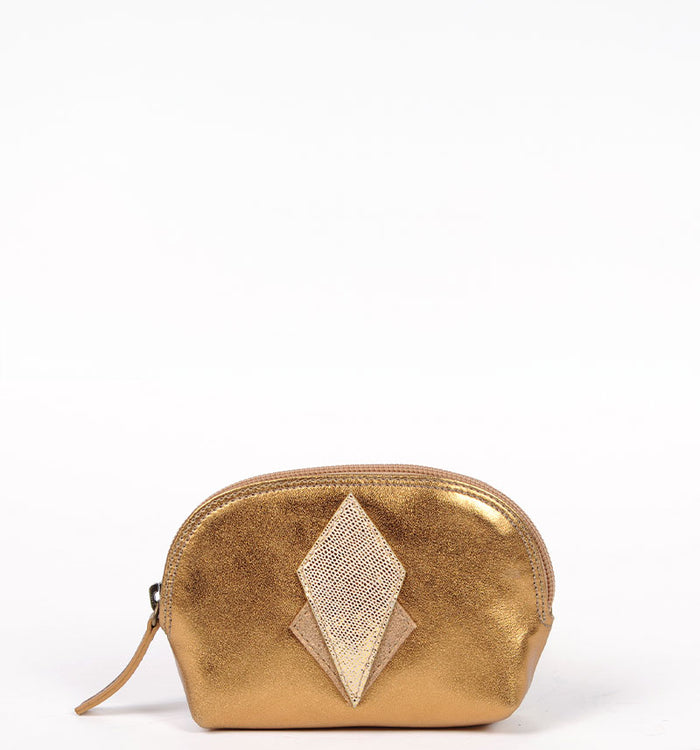 Antoinette Ameska Porte-Monnaie SICILE Bronze/Lézard Or