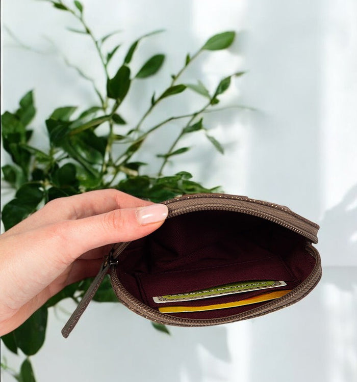 Antoinette Ameska Porte-Monnaie SICILE Bronze Métal/Lézard Bronze