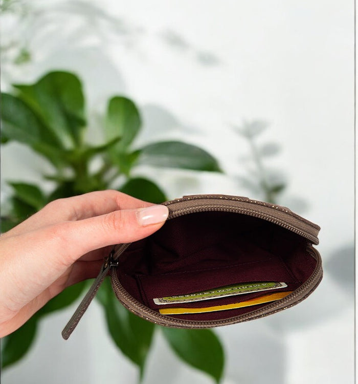 Antoinette Ameska Porte-Monnaie SICILE Corail/Lezard Or