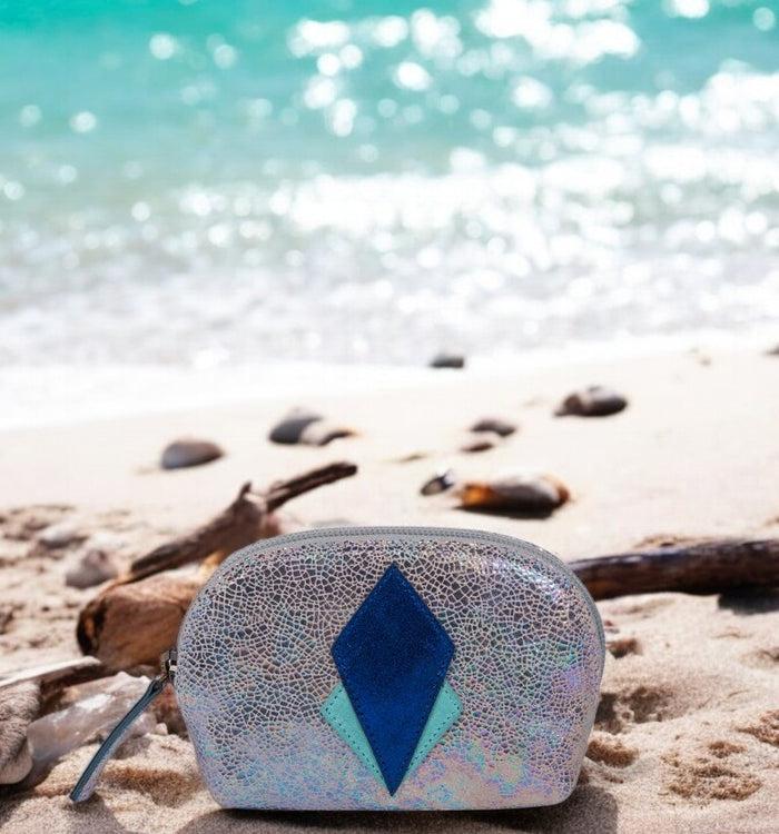 Antoinette Ameska Porte-Monnaie SICILE Hologramme/Paillette Bleu