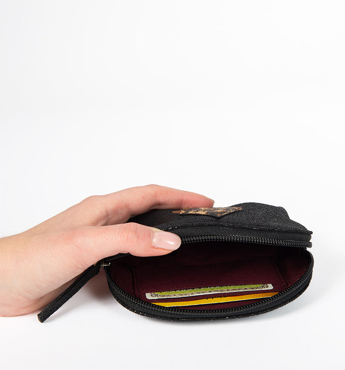 Antoinette Ameska Porte-Monnaie SICILE Léopard/Noir