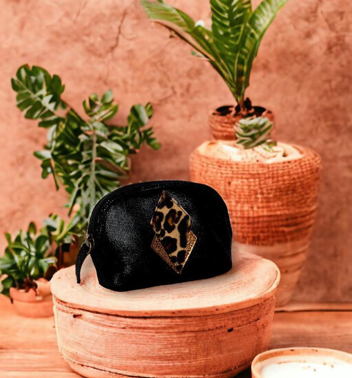 antoinette ameska Porte-Monnaie SICILE Léopard/Noir