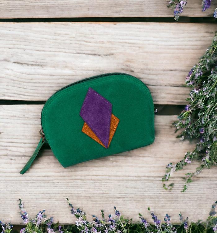 Antoinette Ameska Porte-Monnaie SICILE Vert / Violet / Agrume