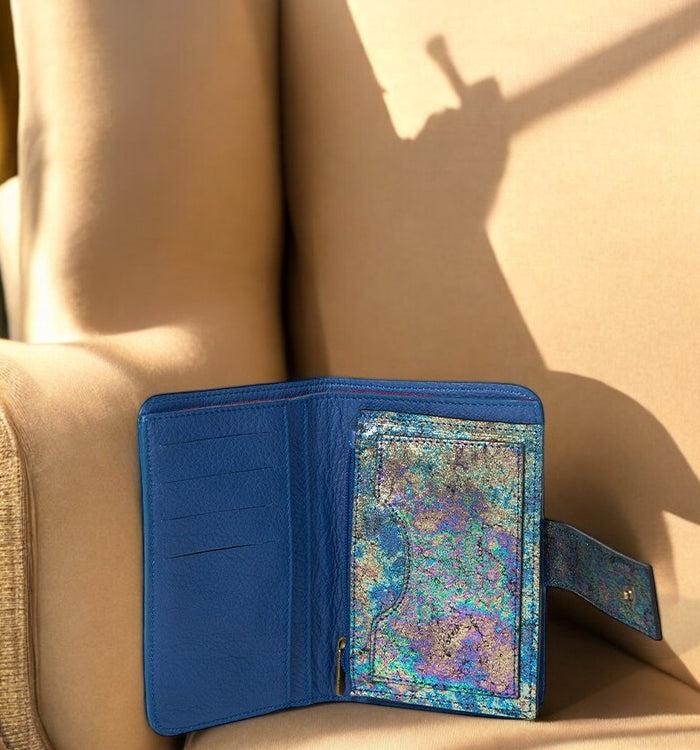 Antoinette Ameska Portefeuille TOKYO Bleu Navy/Hologramme