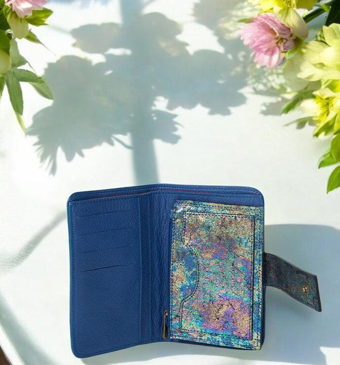 antoinette ameska Portefeuille TOKYO Bleu Navy/Hologramme