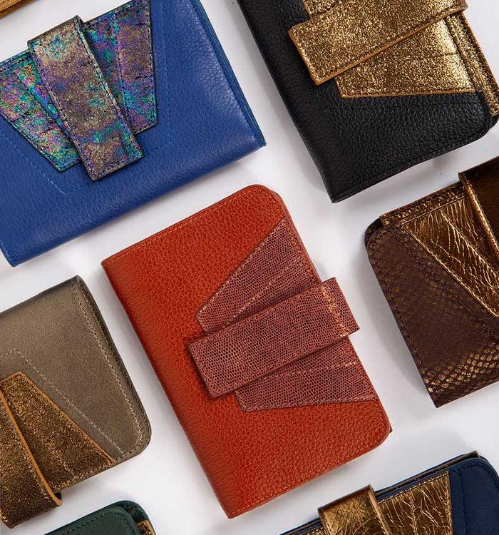 Antoinette Ameska Portefeuille TOKYO Bordeaux Python/Bronze