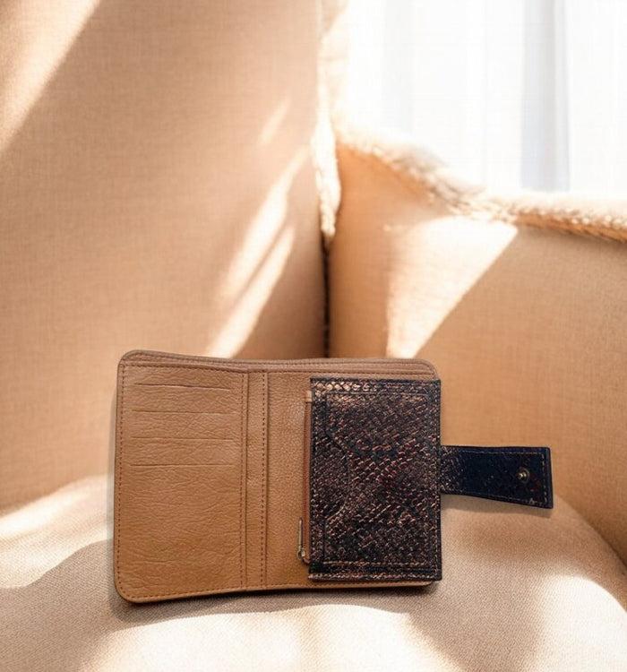 Antoinette Ameska Portefeuille TOKYO Caramel/Craquelé Bronze