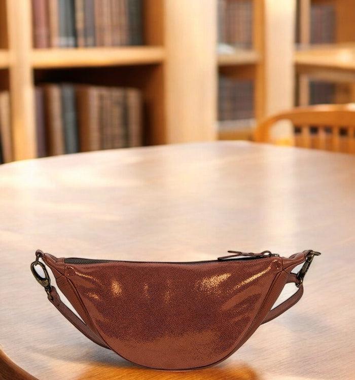 Antoinette Ameska Sac Banane PIANA Tabac/Lézard Rouille