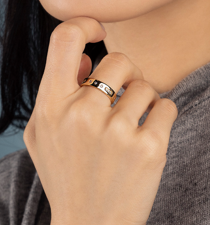 Apm Monaco Bague Code Morse LOVE